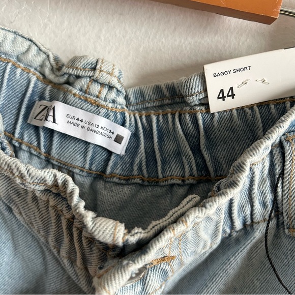 Zara NWT The Baggy High Rise Rigid Denim Short - Picture 5 of 8